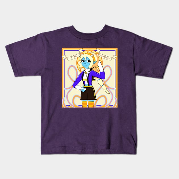 Yuri Marzipan the Oni - Cosplay Nouveau (Yellows, oranges, and blues) Kids T-Shirt by VixenwithStripes